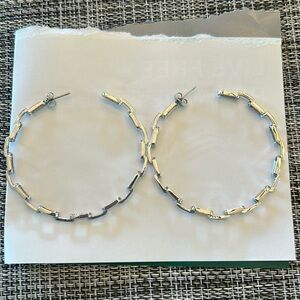 Large Silver Hoop earrings